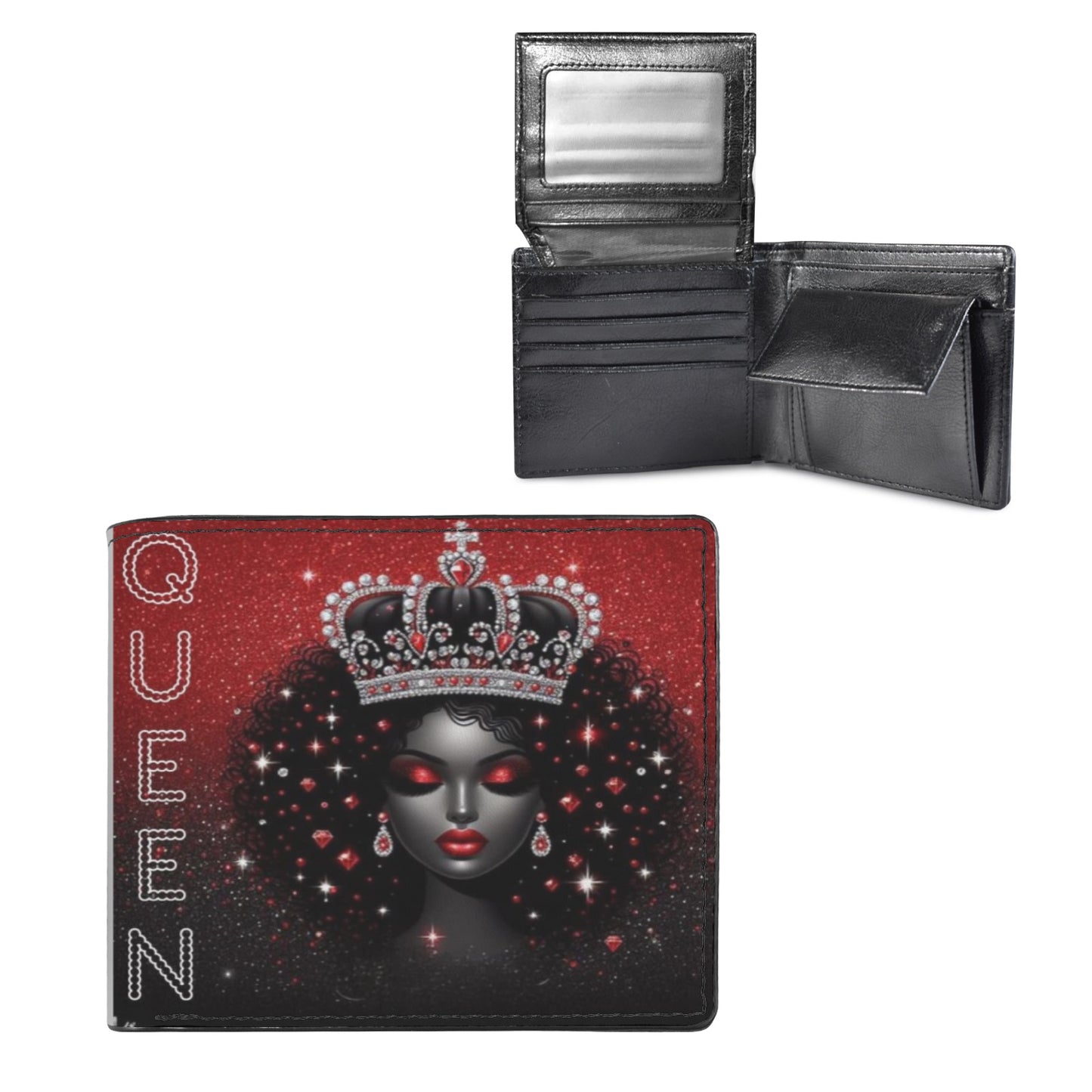 Red Queen Bifold Wallet with Multi Slots