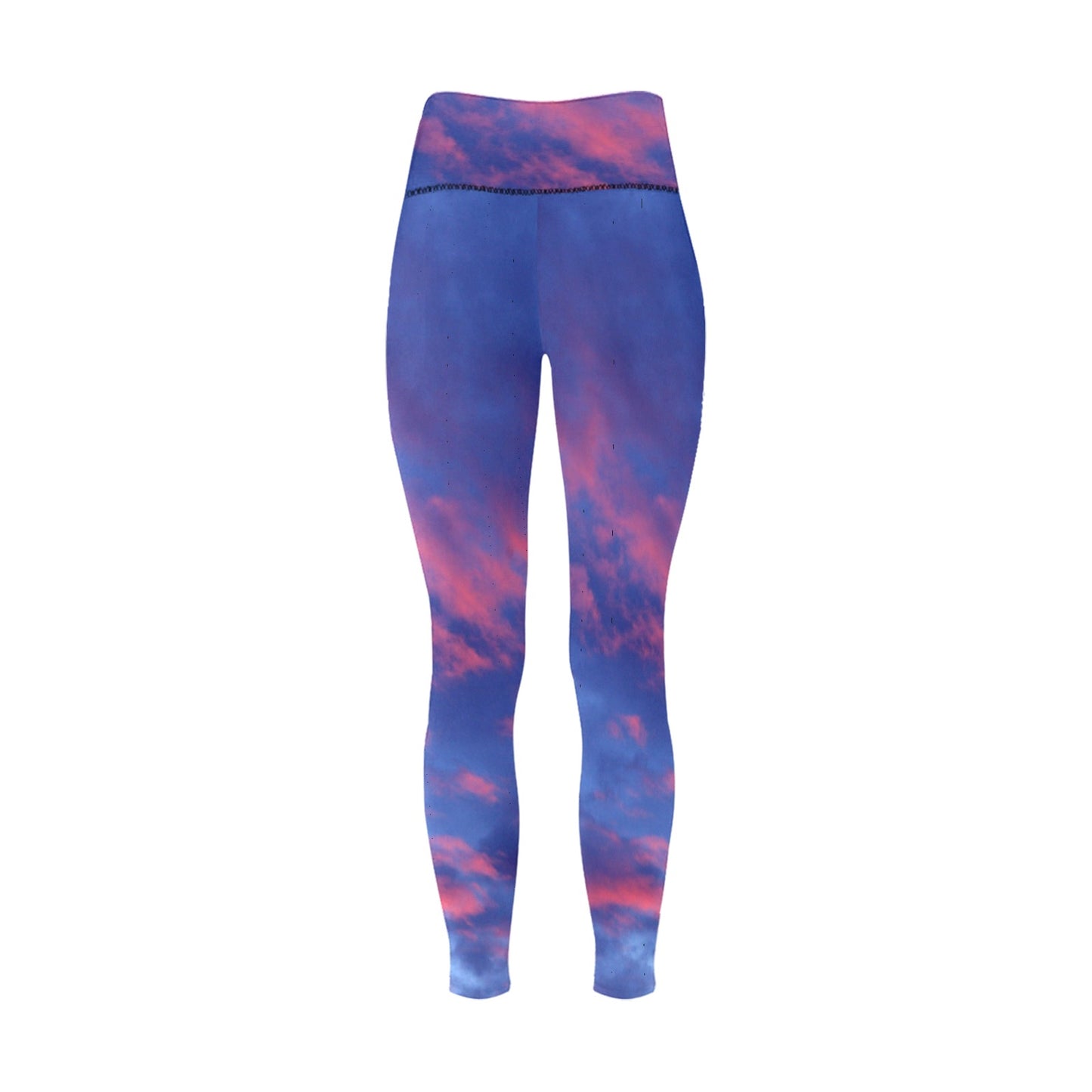 BlueRed High-Waisted Leggings