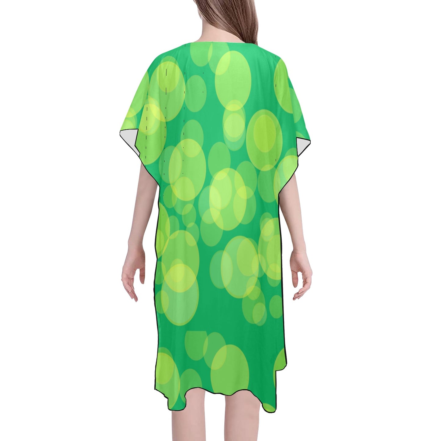 Lime Circles Chiffon Cover Ups