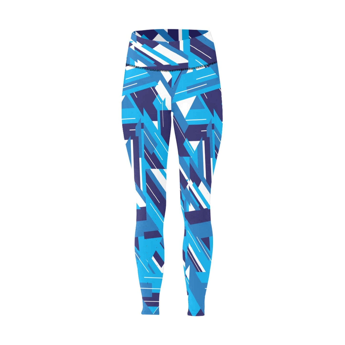 Blued Lines High-Waisted Leggings