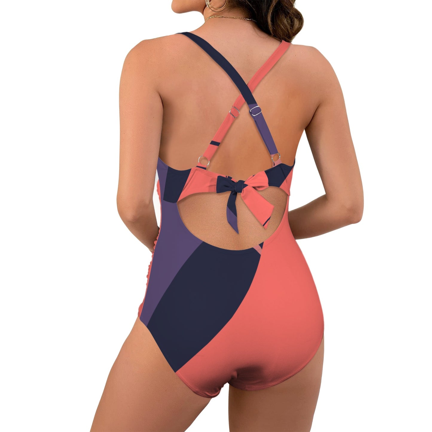 Orange You Women's Twist Front Tie Back Swimsuit