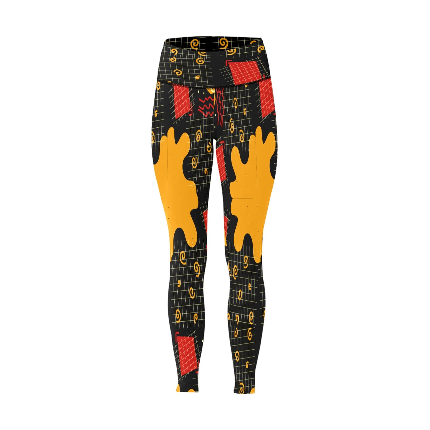 Fall Geometrics High-Waisted Leggings