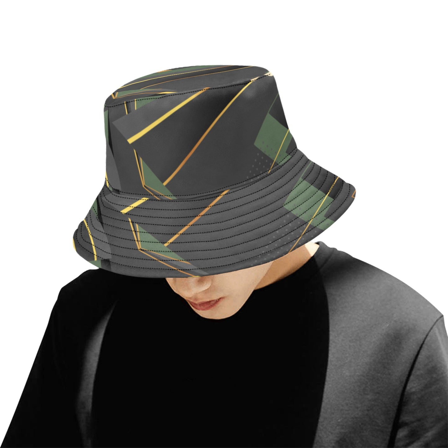 Green Abstract Unisex Summer Bucket Hat