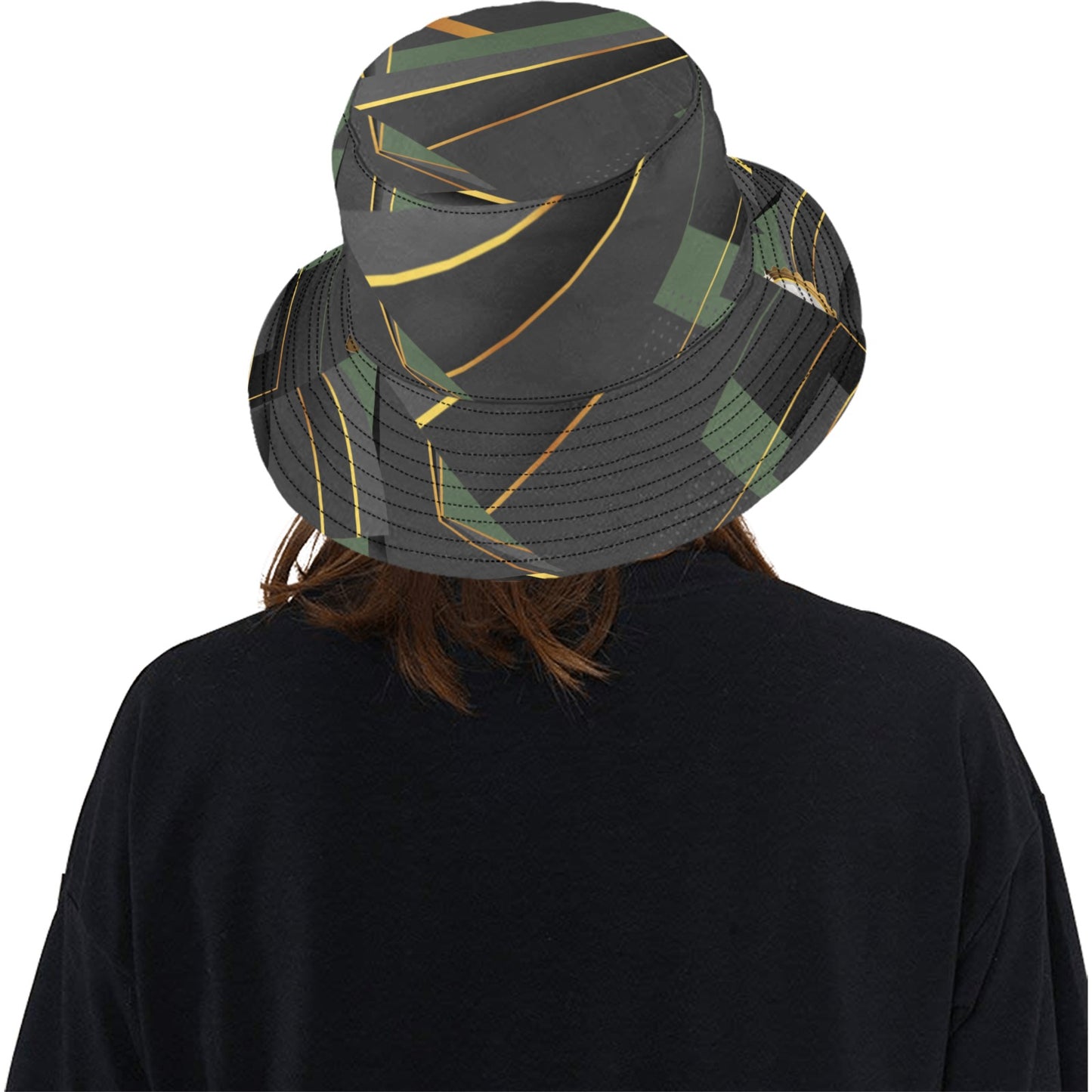Green Abstract Unisex Summer Bucket Hat