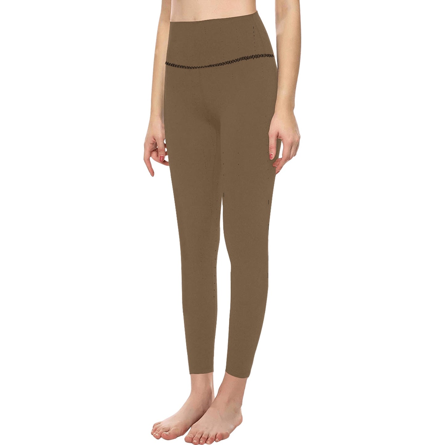 Brown High-Waisted Leggings