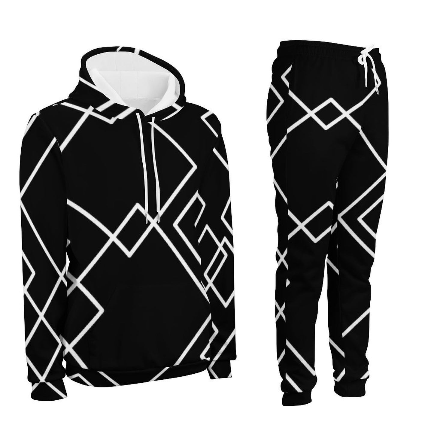 Black Squared Sweater Tracksuit