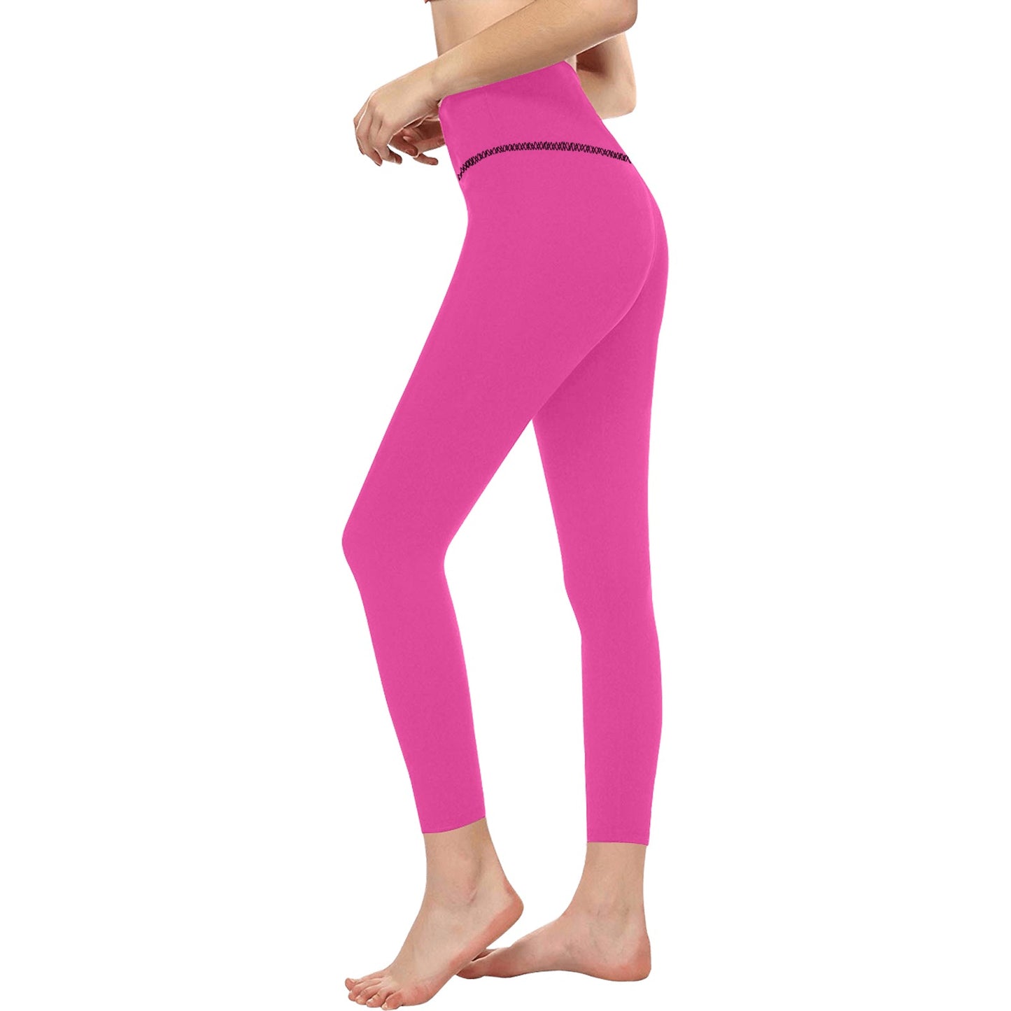 Hot Pink High-Waisted Leggings