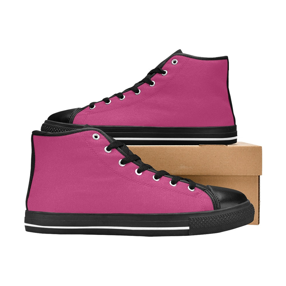 Plum Men's High Top Shoes