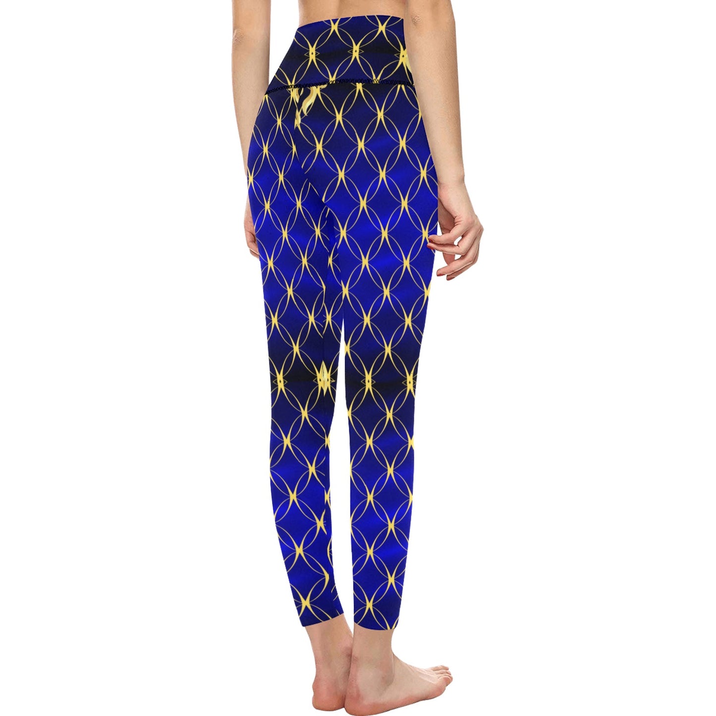 Royal Blue Fashion High-Waisted Leggings