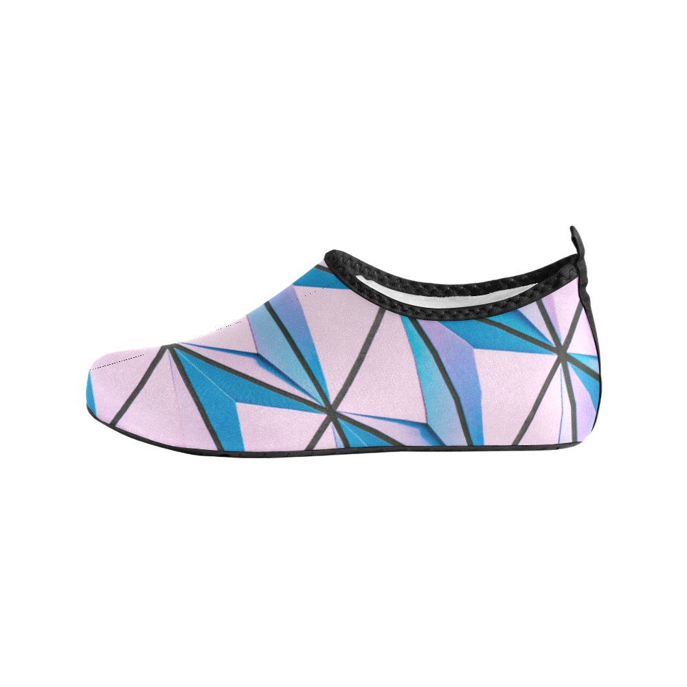 Pink Abstract Kids' Slip-On Water Shoes