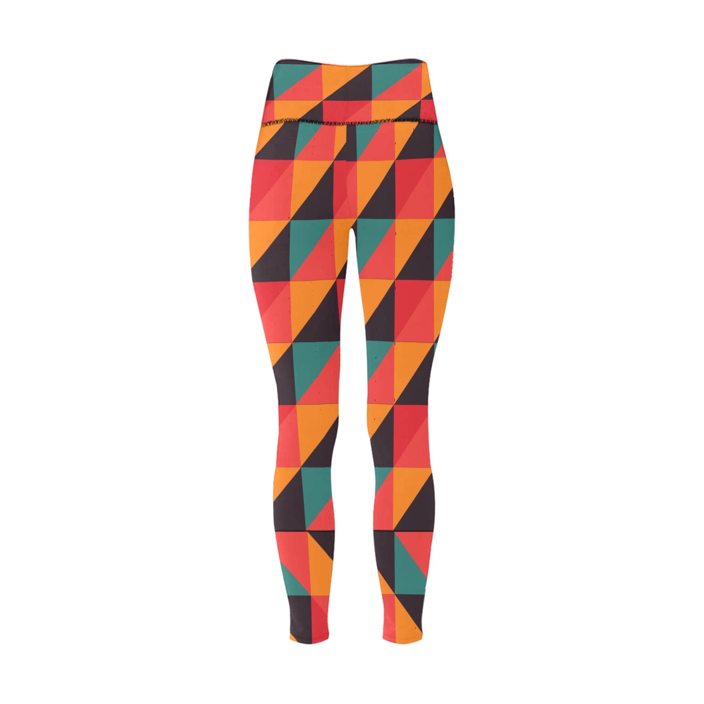 Fall Squared Angles High-Waisted Leggings