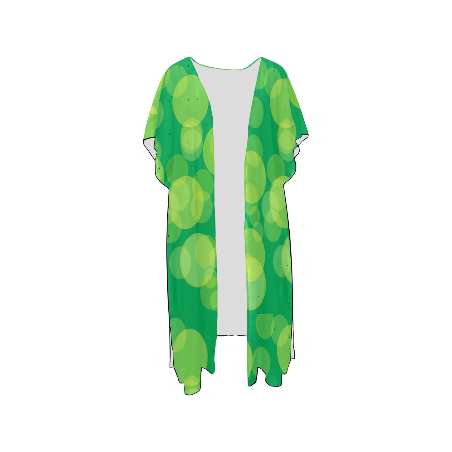 Lime Circles Chiffon Cover Ups