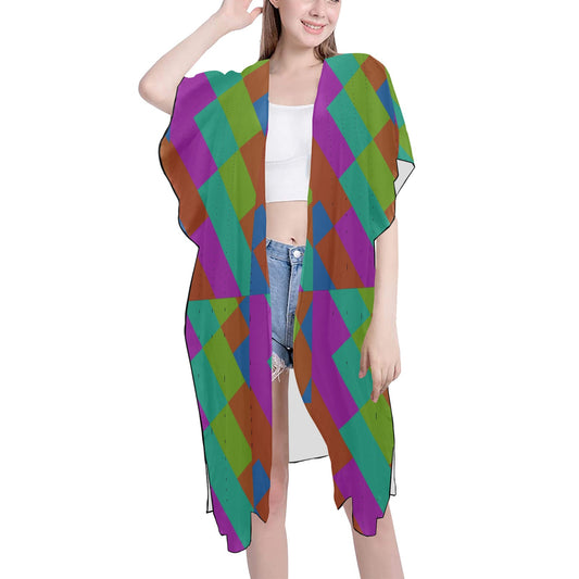 Purple Limewire Chiffon Cover Ups