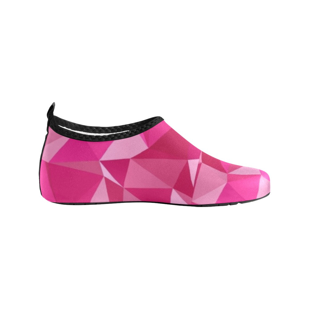 Pink Geometrics Kids' Slip-On Water Shoes