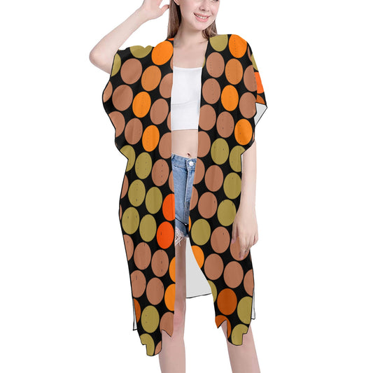 Fall Circles Chiffon Cover Ups