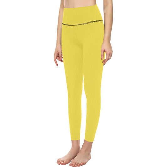 Yellow High-Waisted Leggings