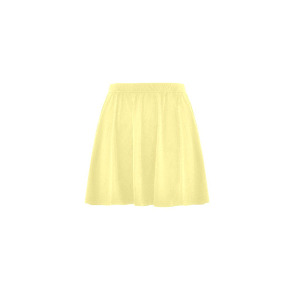 Pale Yellow Mini Skating Skirt