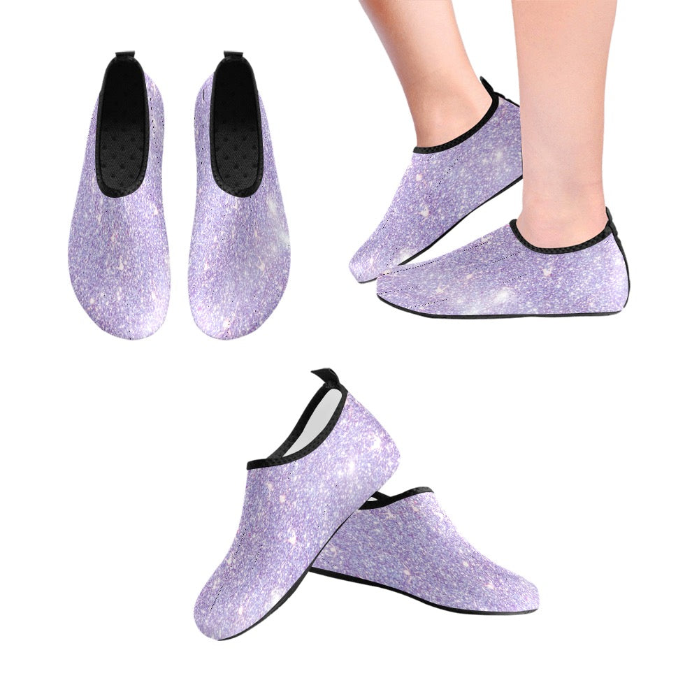 Purple Shimmer Kids' Slip-On Water Shoes