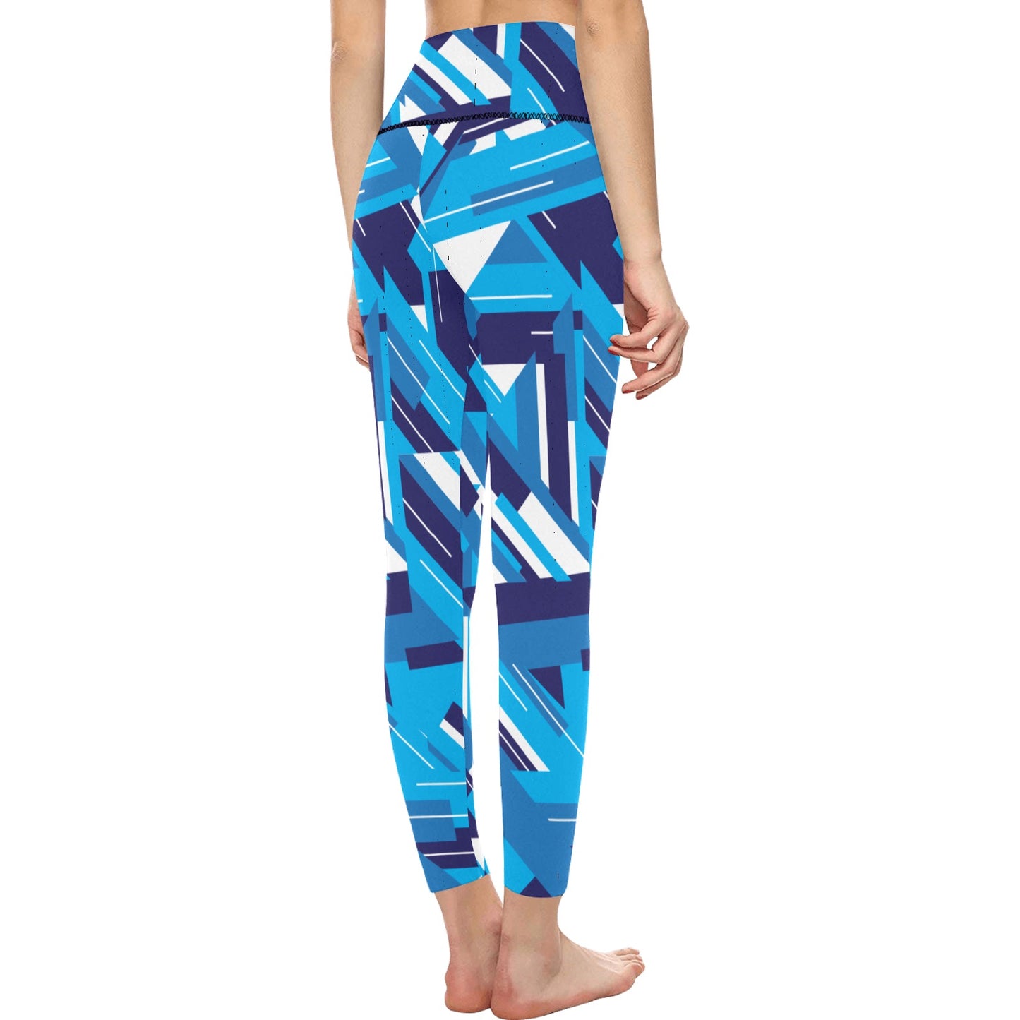 Blued Lines High-Waisted Leggings