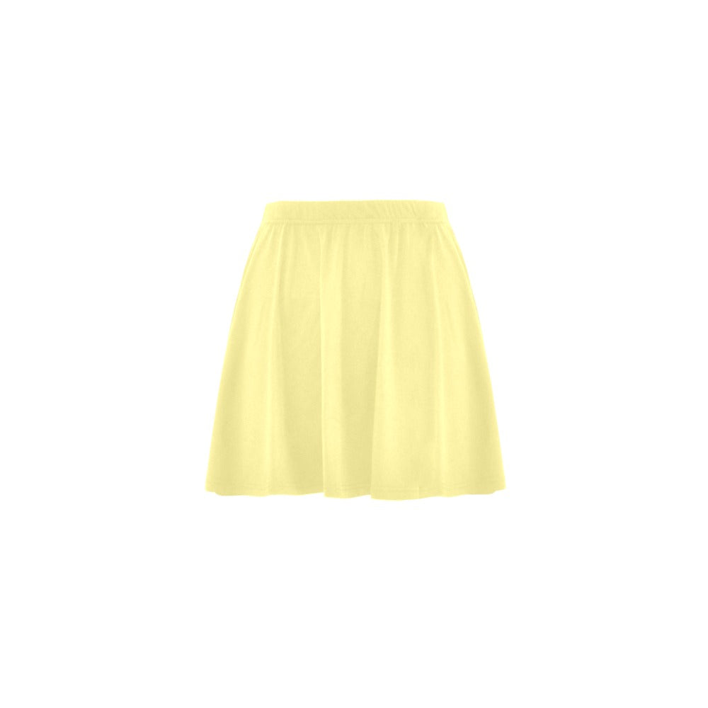 Pale Yellow Mini Skating Skirt