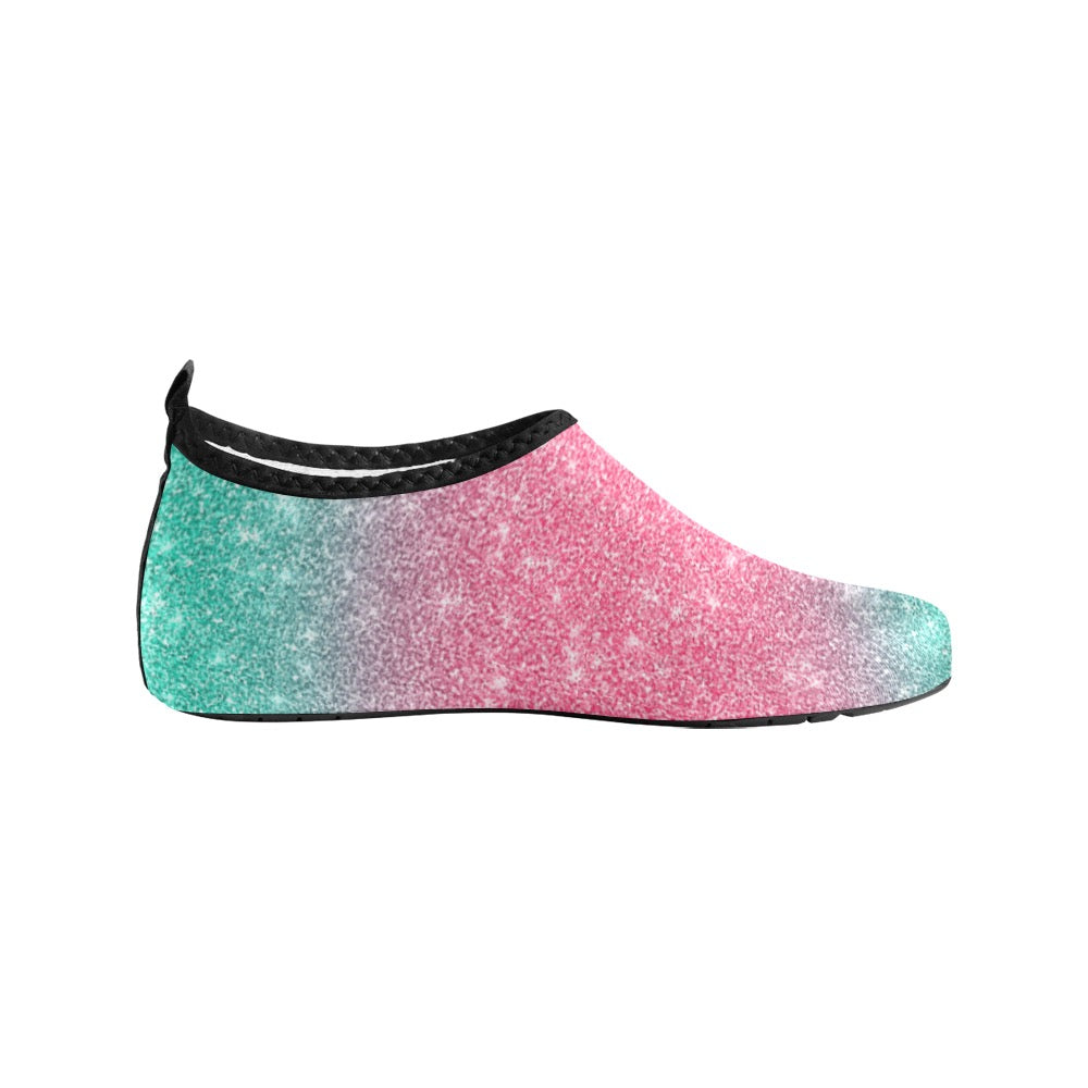 Teal and Pink Kids' Slip-On Water Shoes