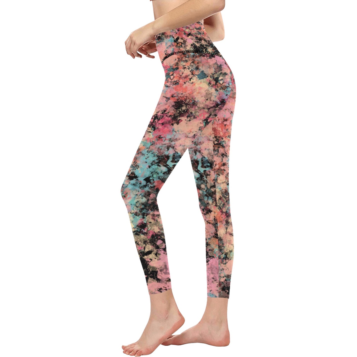 Peach Granite High-Waisted Leggings