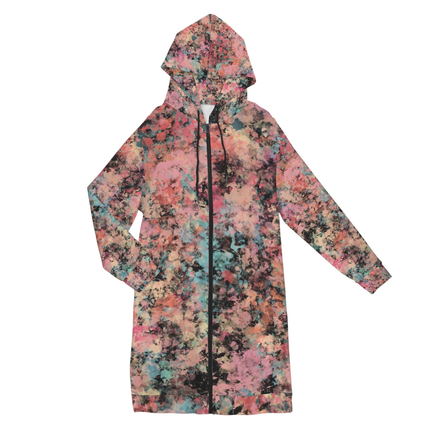 Peach Granite Women's Long Hooded Coat