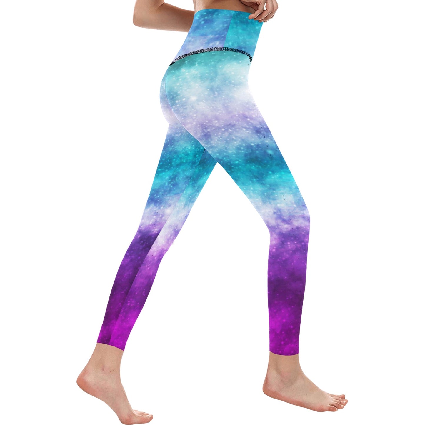 Cosmic Galaxy High-Waisted Leggings