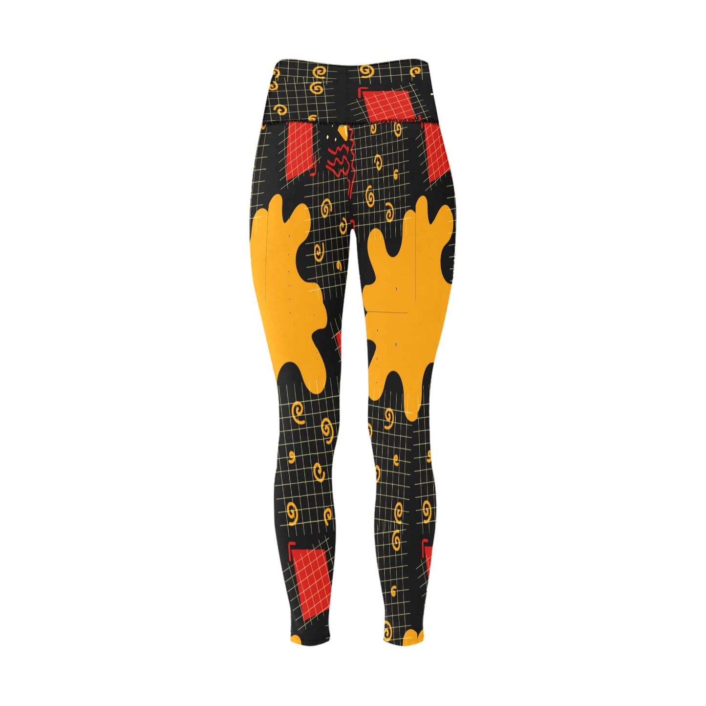 Fall Geometrics High-Waisted Leggings