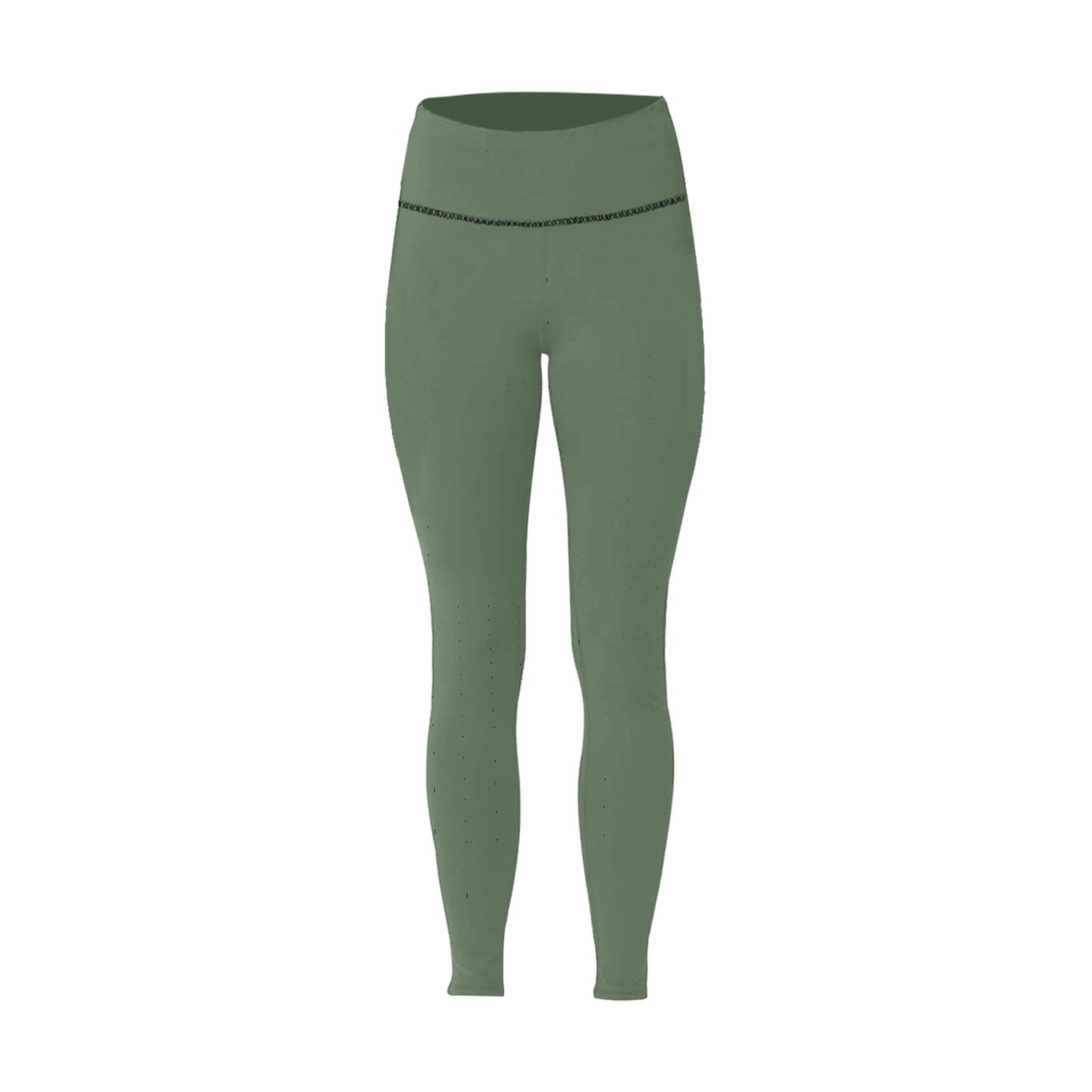 Army Green High-Waisted Leggings