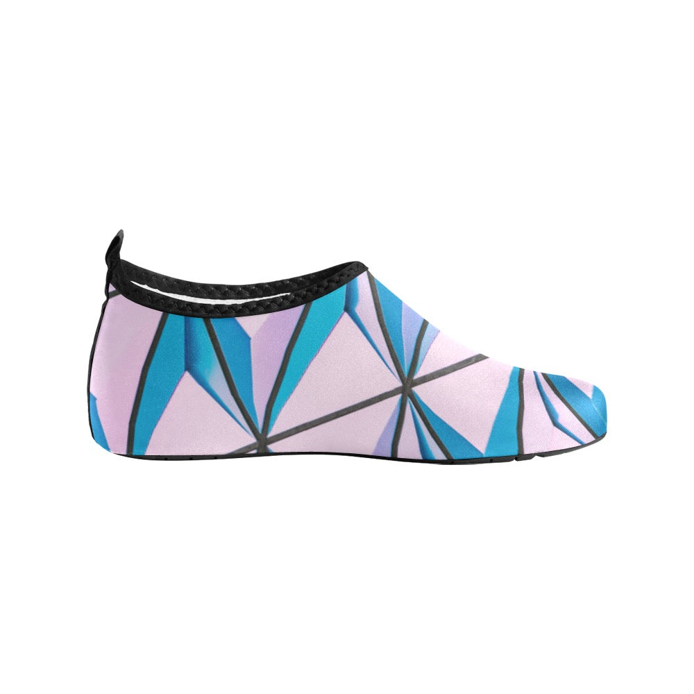 Pink Abstract Kids' Slip-On Water Shoes