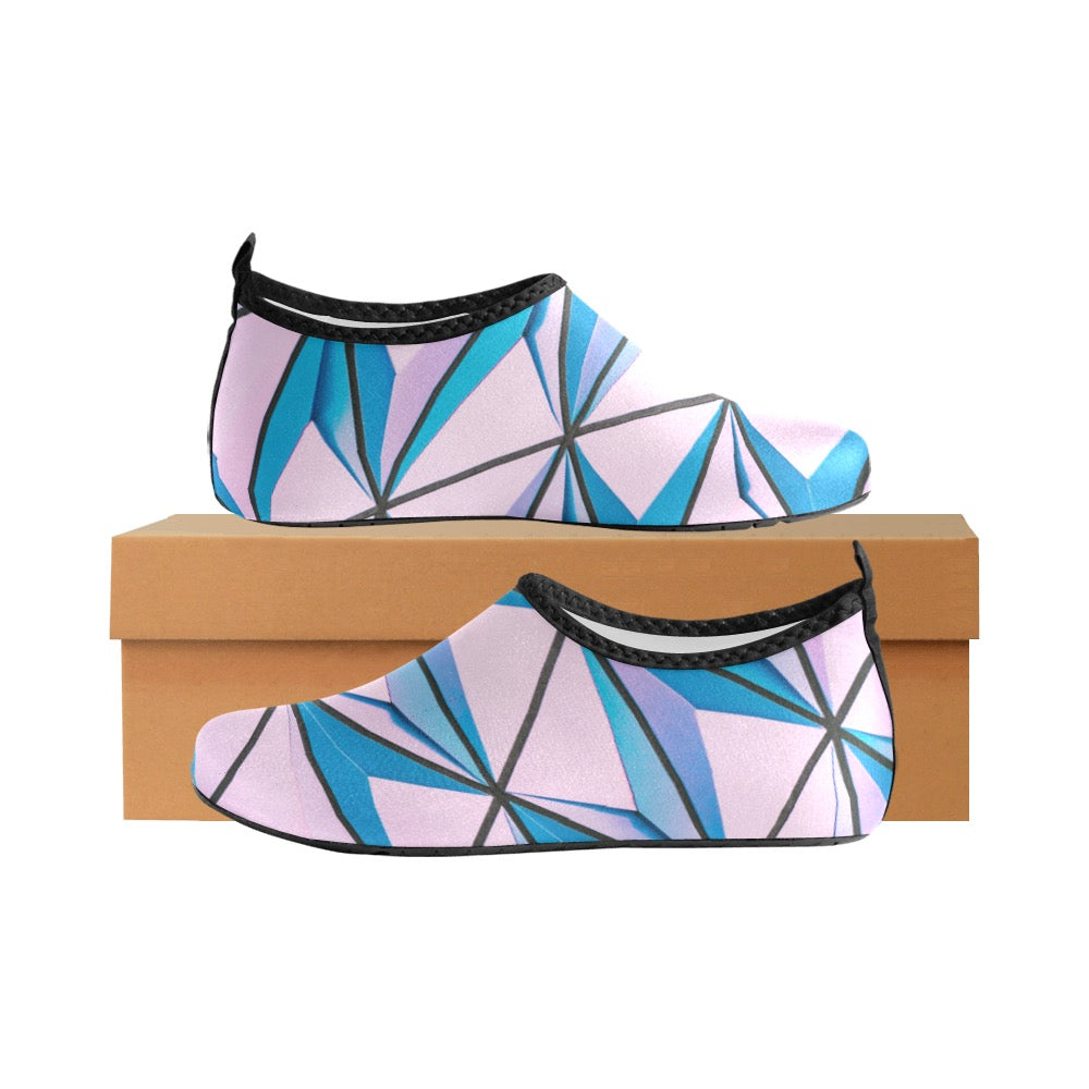 Pink Abstract Kids' Slip-On Water Shoes