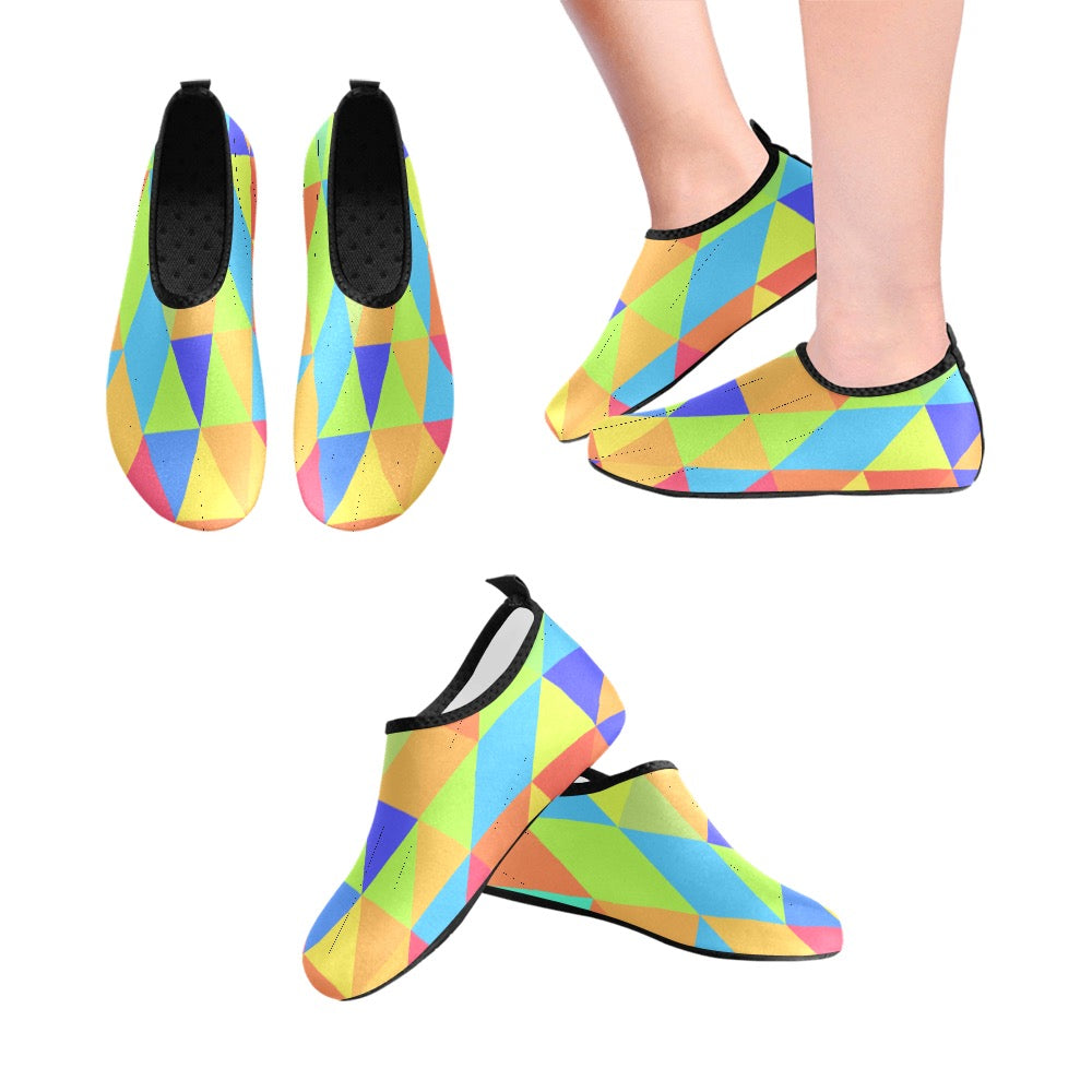 Neon Triangle Kids' Slip-On Water Shoes