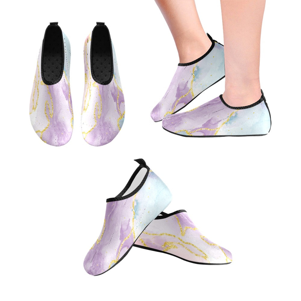 Pastel Marble Kids' Slip-On Water Shoes