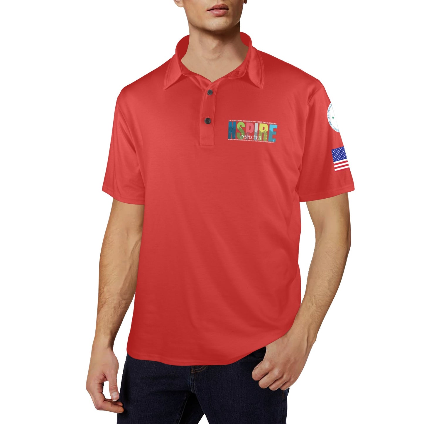 Red Men's Polo Shirt