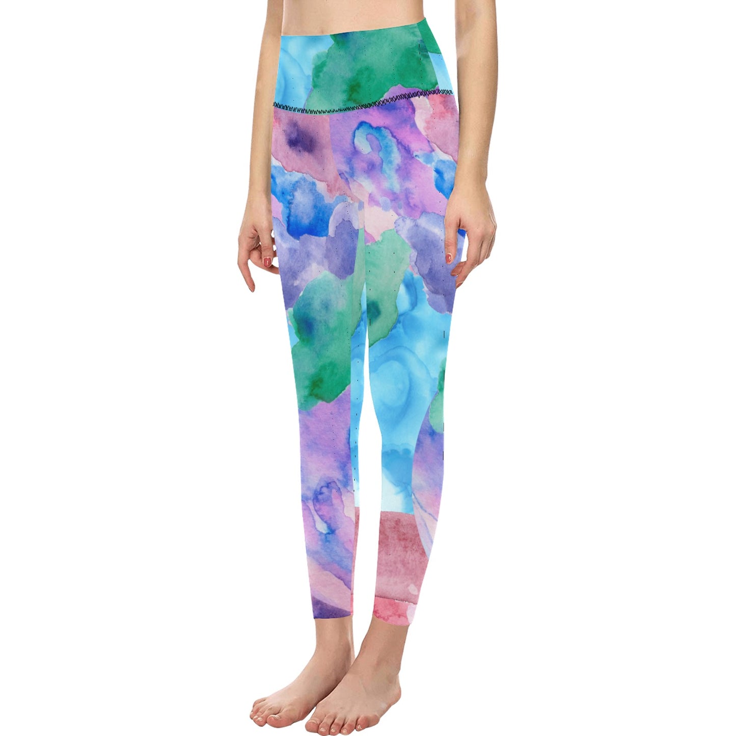 Water Color High-Waisted Leggings