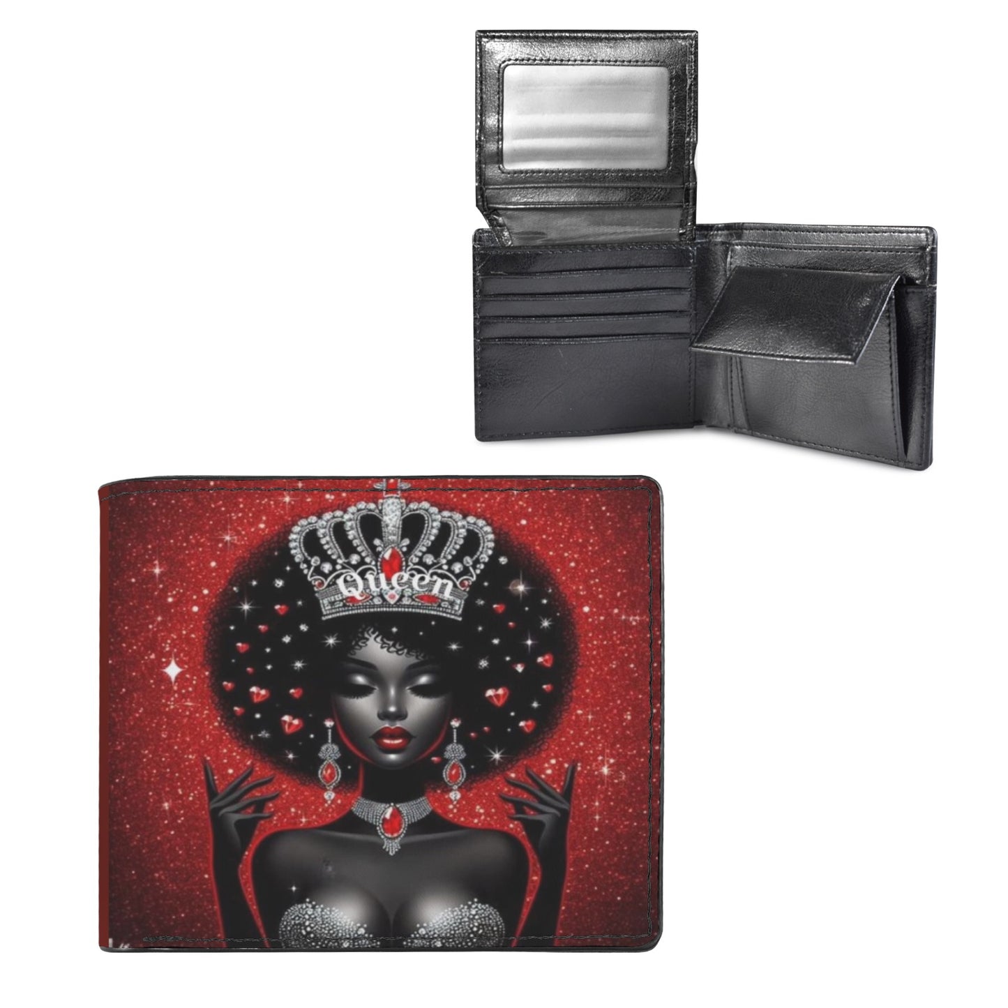 Red Queen Diva Bifold Wallet with Multi Slots