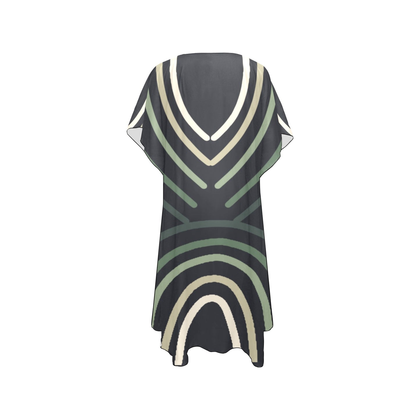 Green Lines Chiffon Cover Ups