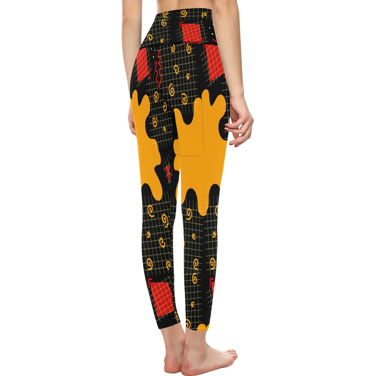 Fall Geometrics High-Waisted Leggings