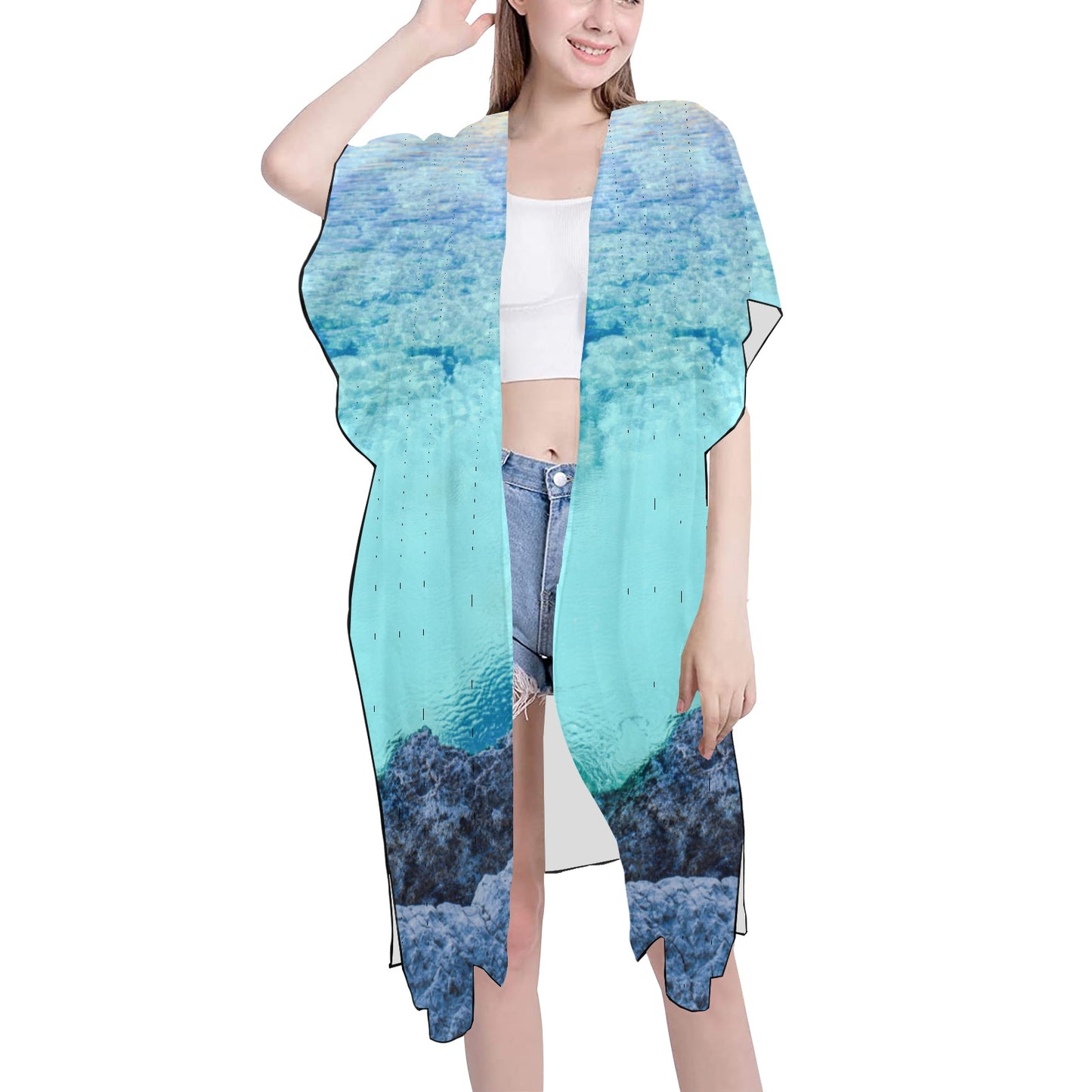 Turquoise Breeze Chiffon Cover Ups