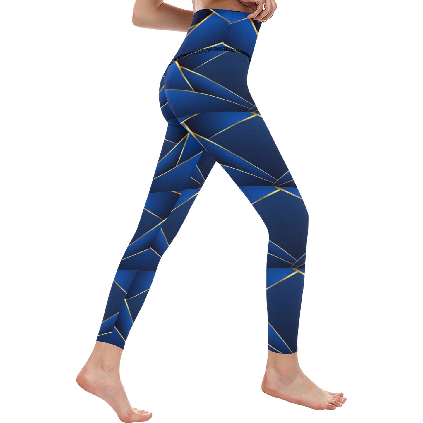 Blue Diamond High-Waisted Leggings