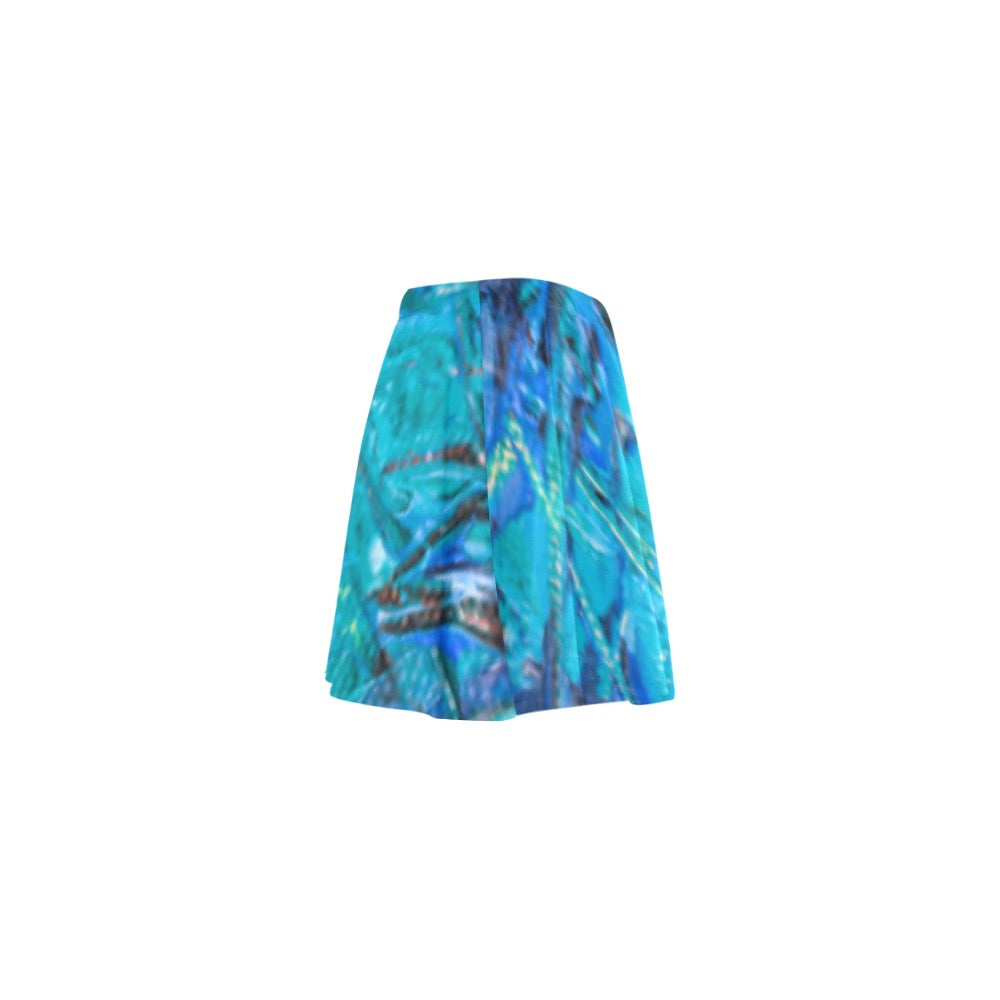 Blue and Aqua Mini Skating Skirt