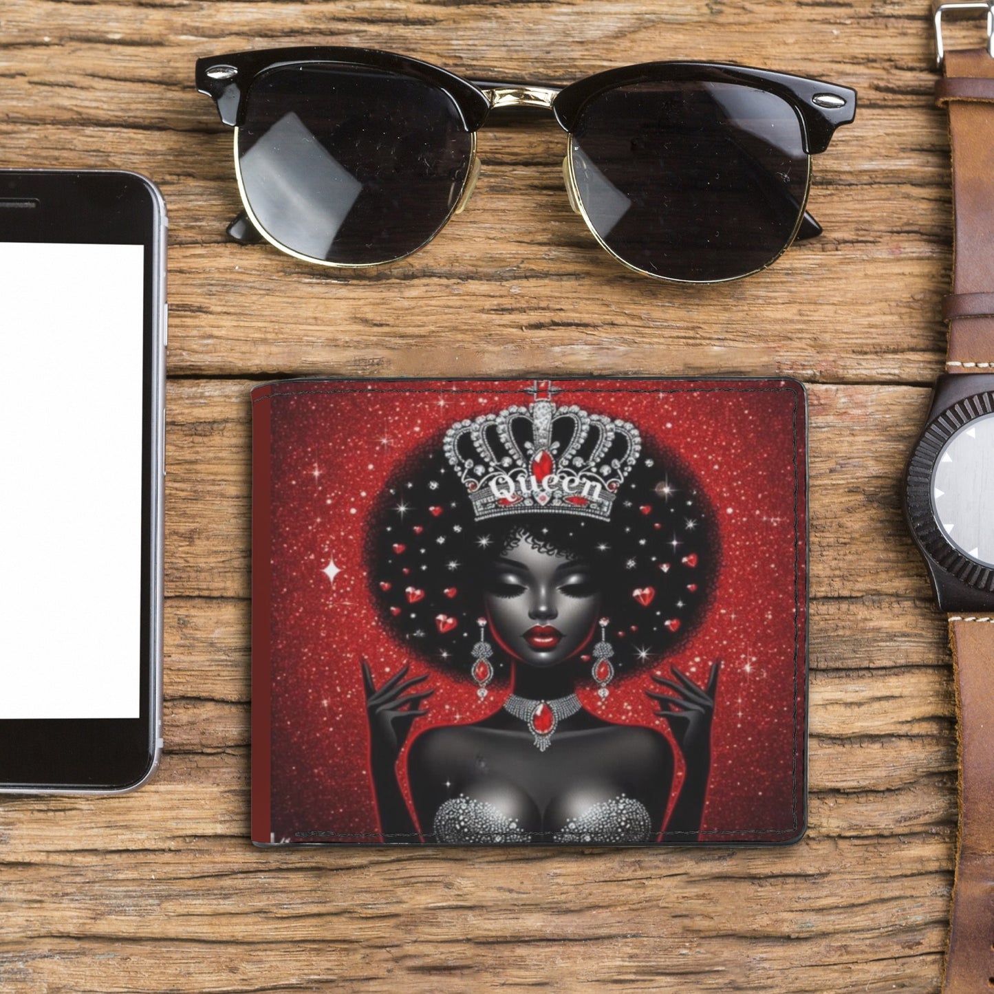 Red Queen Diva Bifold Wallet with Multi Slots