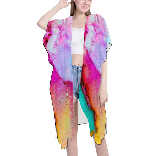 Color Blend Chiffon Cover Ups