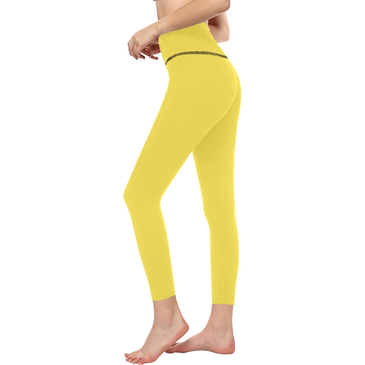 Yellow High-Waisted Leggings