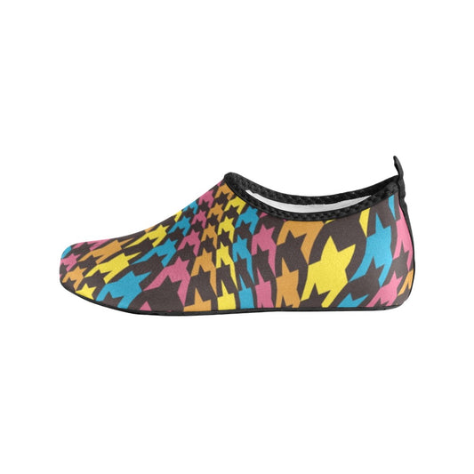 Colorful Houndstooth Kids' Slip-On Water Shoes