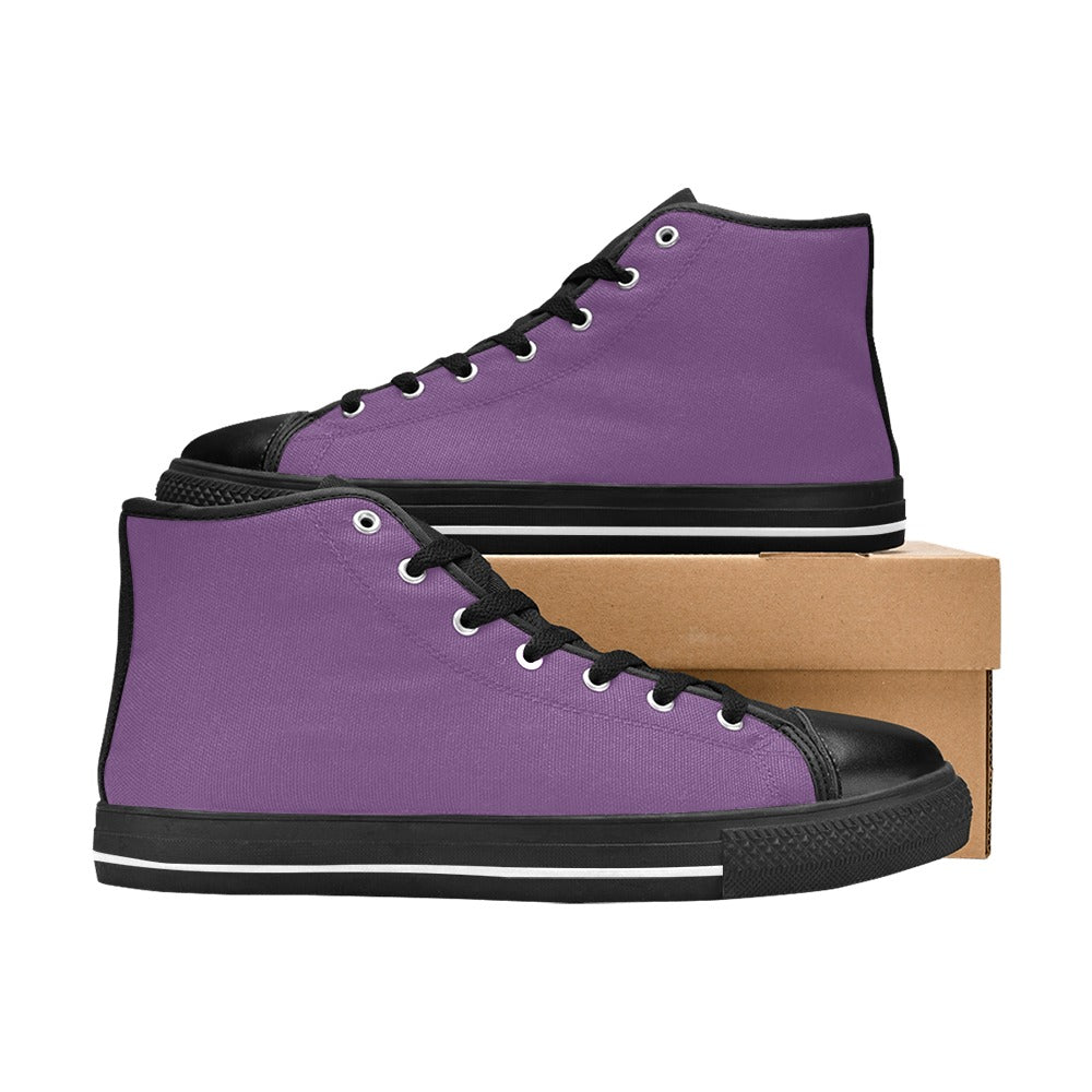 Purple Men's High Top Shoes