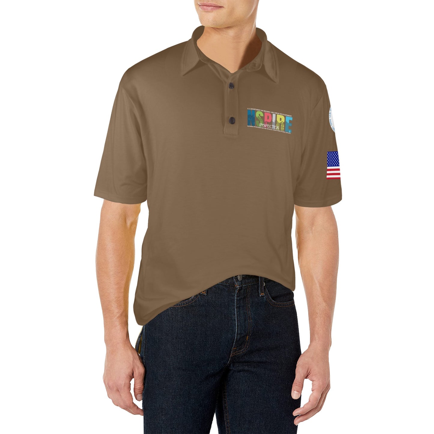 Light Brown Men's Polo Shirt