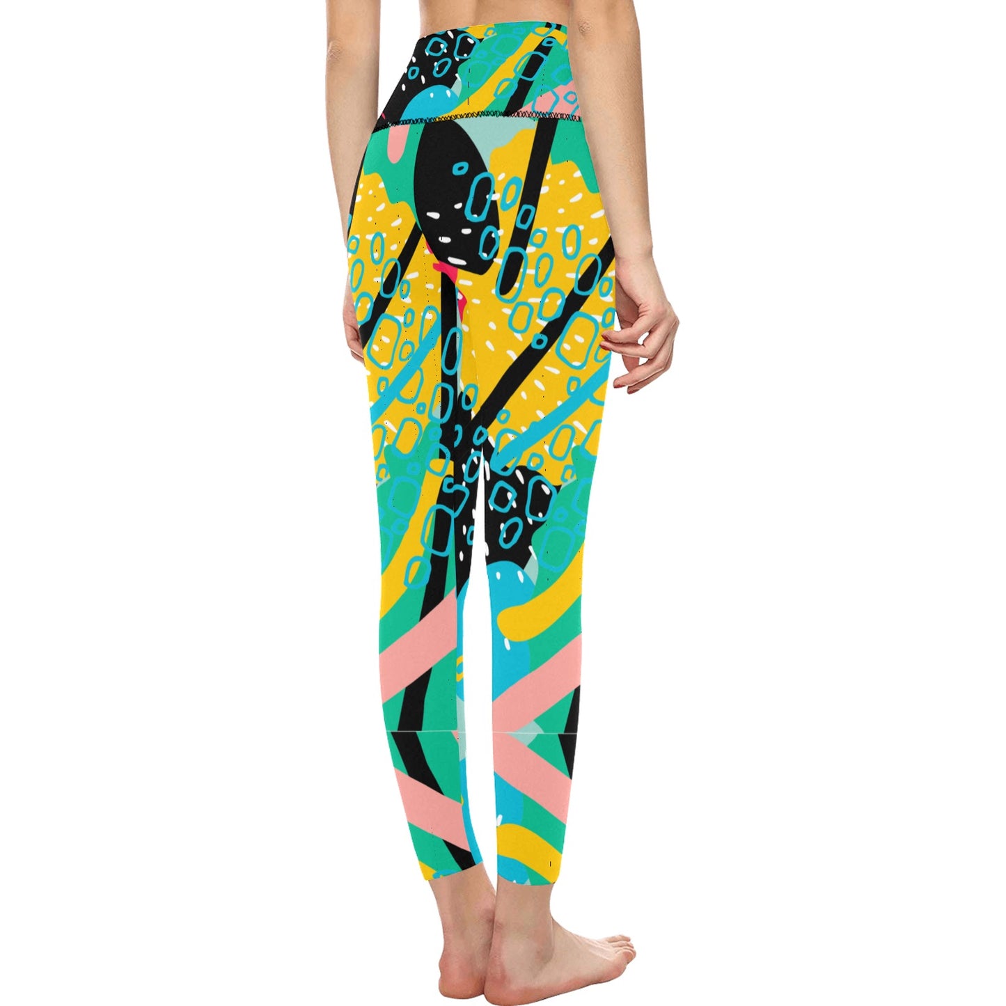 Colorful Water High-Waisted Leggings