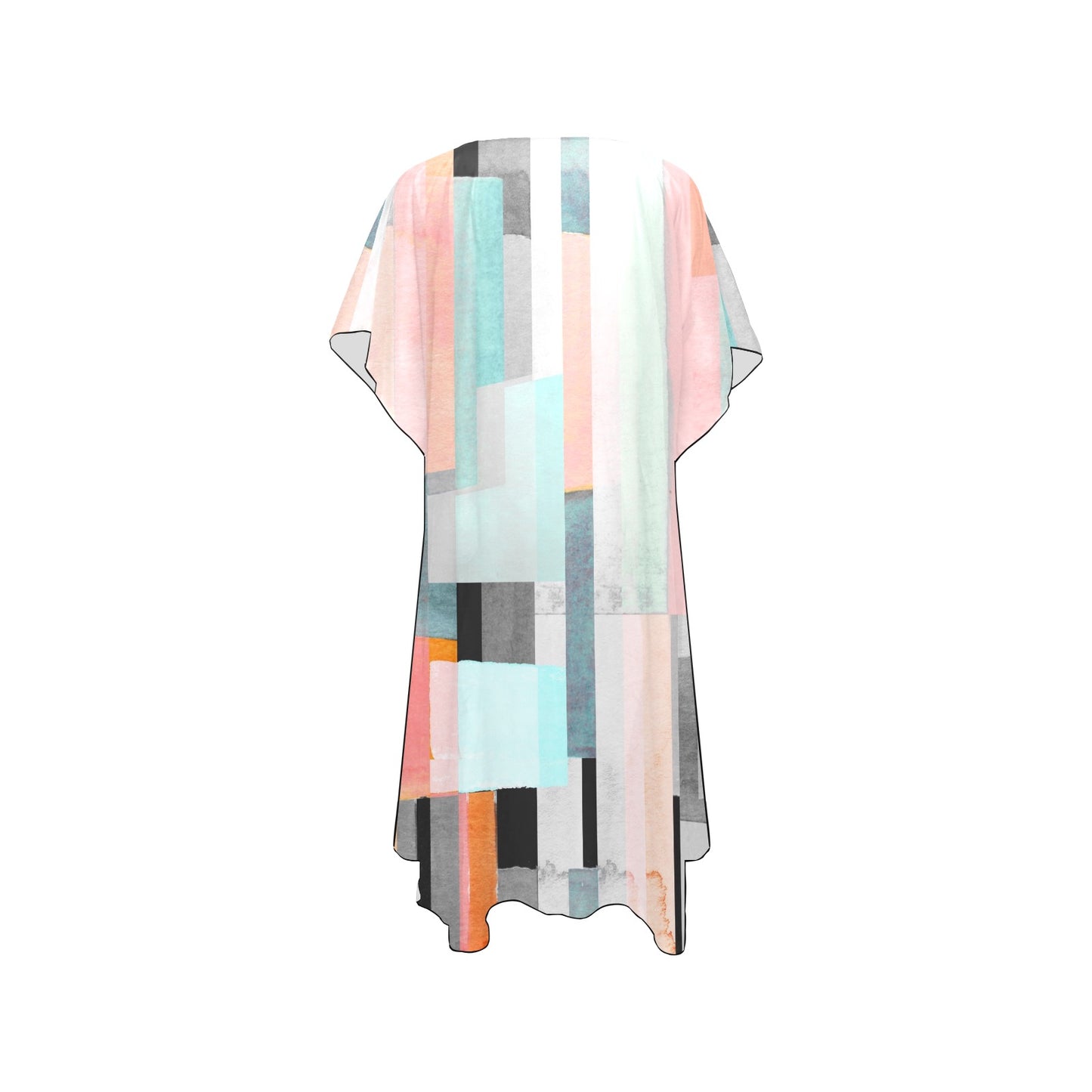 Abstract Geometric Chiffon Cover Ups